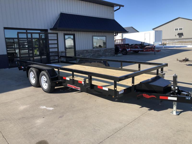 2021 Trailerman Trailers Black 82"x18' HD (10k) Rail Side Utility Trailer 2021 Trailerman Trailers Black 82"x18' HD (10k) Rail Side Utility Trailer
