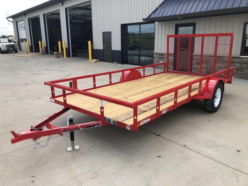 2021 TRAILERMAN RED 60X10 SINGLE AXLE RAILSIDE UTILITY TRAILER 2021 TRAILERMAN RED 60X10 SINGLE AXLE RAILSIDE UTILITY TRAILER