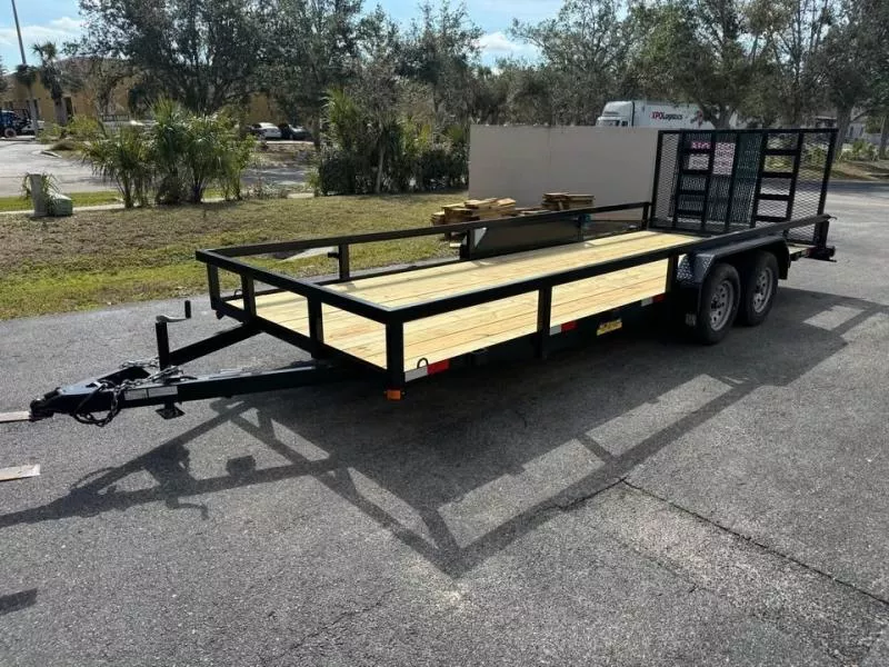 2025 7x20 dual axle utility trailer 5200lb axles