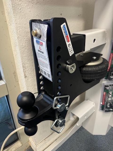 SHOCKER AIR RIDE TRAILER HITCH RECEIVER 20K CAPACITY 2.5'' SHANK DUAL BALL EXTRA DROP