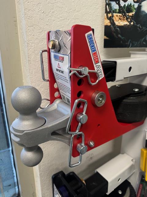 SHOCKER AIR RIDE TRAILER HITCH RECEIVER 12K CAPACITY 2'' SHANK DUAL BALL