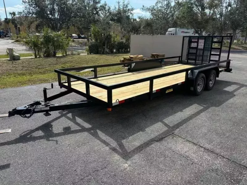 2025 7x20 dual axle utility trailer 5200lb axles