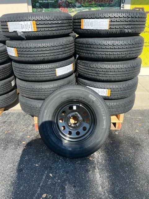 2024 Other 205/75r15 radial trailer tire/wheel black mod Other Trailer