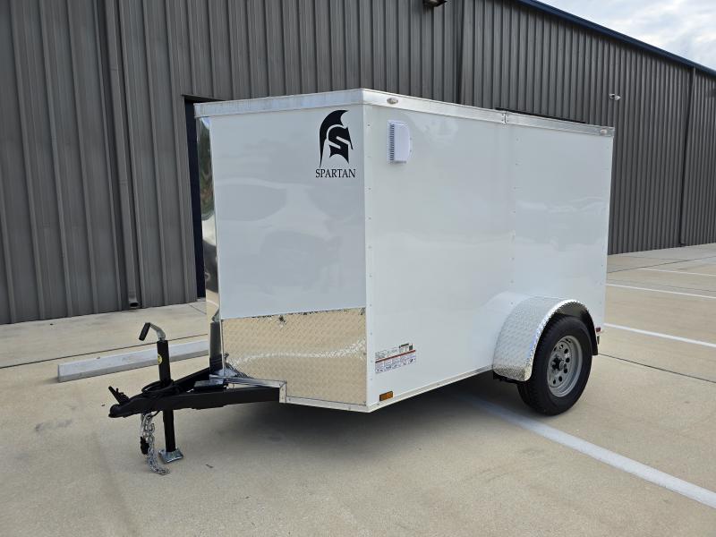 2026 Spartan Cargo 5X8SA Enclosed Trailer White
