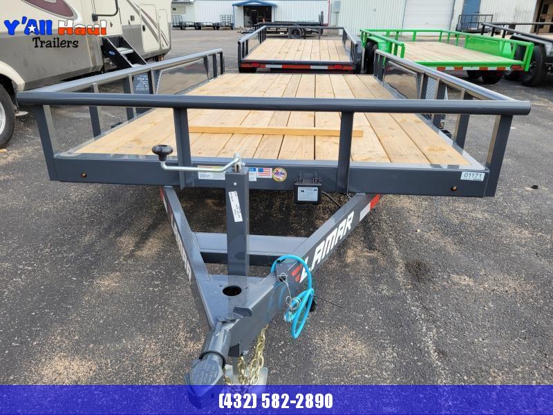 Lamar Trailers 83x16 7k Gray Utility Trailer w/ spare Lamar Trailers 83x16 7k Gray Utility Trailer w/ spare
