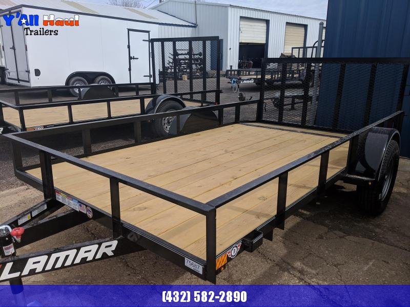 Lamar 77 x 12 Utility Trailer Single Dovetail 32" Gate Lamar 77 x 12 Utility Trailer Single Dovetail 32" Gate