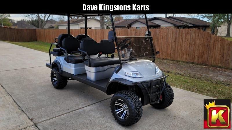 FALL CLEARANCE! 2022 Advanced EV LUXURY 48 Volt 6 PASS LIFTED Street Legal LSV 6 Passenger electric golf car limo-Silver FALL CLEARANCE! 2022 Advanced EV LUXURY 48 Volt 6 PASS LIFTED Street Legal LSV 6 Passenger electric golf car limo-Silver