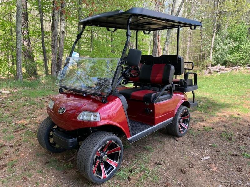 Early Bird Special! Evolution Classic 4 Pro Lithium Ion Golf Cart LSV 4 passenger Street Legal 25MPH-Candy Apple Red Early Bird Special! Evolution Classic 4 Pro Lithium Ion Golf Cart LSV 4 passenger Street Legal 25MPH-Candy Apple Red