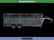 2020 Delco Trailers Bar Top Livestock Stock / Stock Combo Trailer