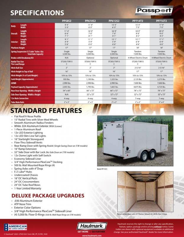 new Cargo (Enclosed) Trailers Haulmark  for sale, in Tacoma, WA Thumbnail 6