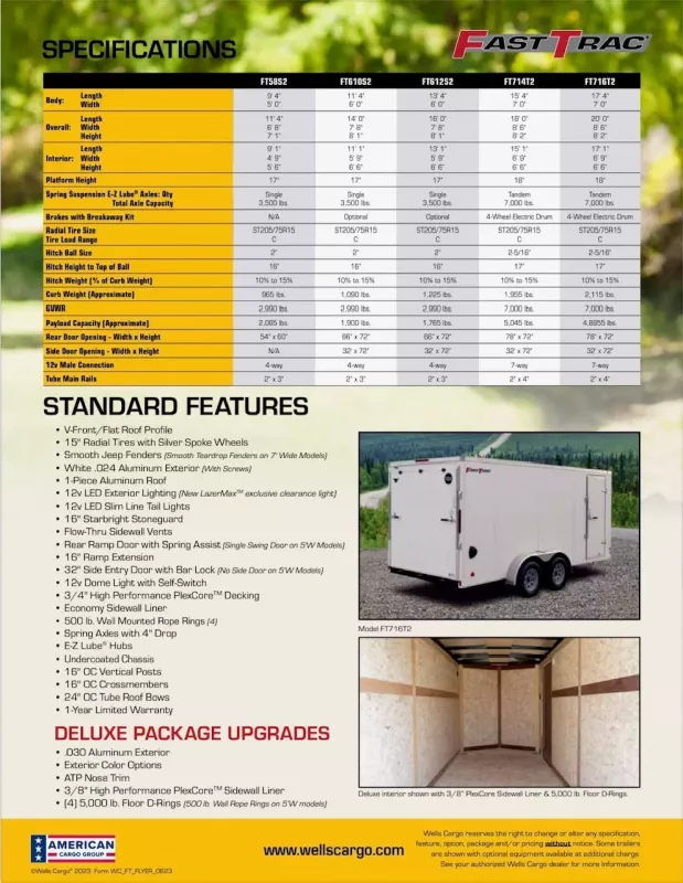 new Cargo (Enclosed) Trailers Wells Cargo  for sale, in Tacoma, WA Thumbnail 8