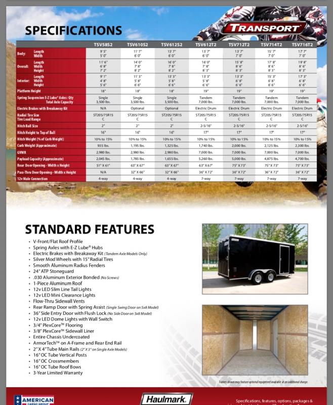 new Cargo (Enclosed) Trailers Haulmark  for sale, in Tacoma, WA Thumbnail 6