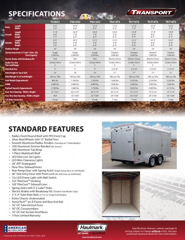 new Cargo (Enclosed) Trailers Haulmark  for sale, in Tacoma, WA Thumbnail 8