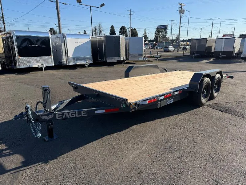 2026 Eagle Trailer 7' x 18' Black Hawk Tilt 14K Flatbed Trailer