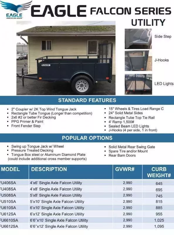 new Utility Trailers Eagle Trailer  for sale, in Tacoma, WA Thumbnail 6