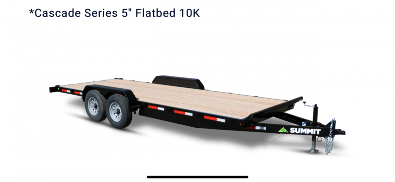2025 Summit 7' X 18' Cascade Flatbed Trailer w/ Removable Fenders UgvyjIe6vvu2