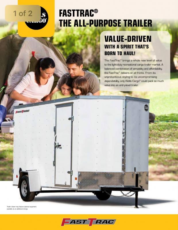 Wells Cargo 7' x 14' FastTrac Deluxe Enclosed Cargo Trailer Wells Cargo 7' x 14' FastTrac Deluxe Enclosed Cargo Trailer