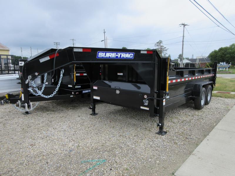 2023 Sure-Trac 82 IN x 16 HD Low Profile Gooseneck Dump Trailer 14K Telescopic 2023 Sure-Trac 82 IN x 16 HD Low Profile Gooseneck Dump Trailer 14K Telescopic