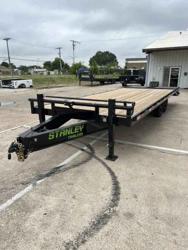 2026 Stanley Trailers 102"x25' Deck Over with 5' mega ramps Deckover Trailer