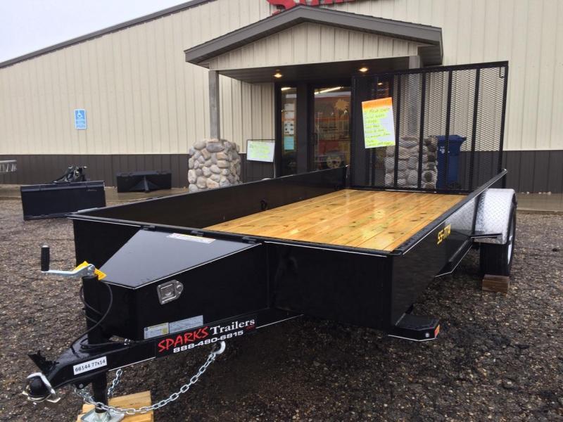 SPARKS 12' Solid Side Utility Trailer We Deliver !! SPARKS 12' Solid Side Utility Trailer We Deliver !!