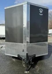 2026 Diamond Cargo 7' x 12' TA Charcoal Trailer w/ Ramp