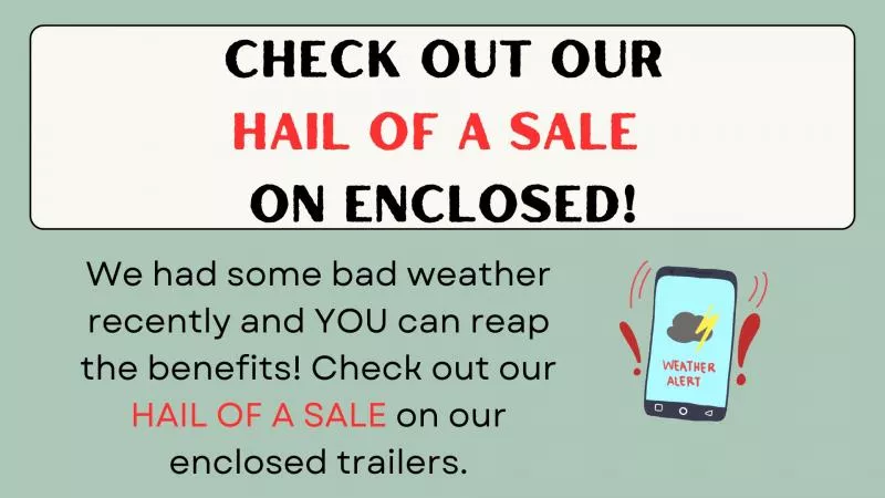HAIL OF A SALE - ASK US ABOUT OUR DENTED INVENTORY PRICING!