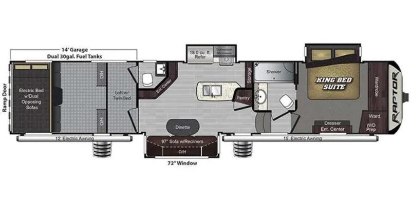 2018 Keystone RV raptor 398ts