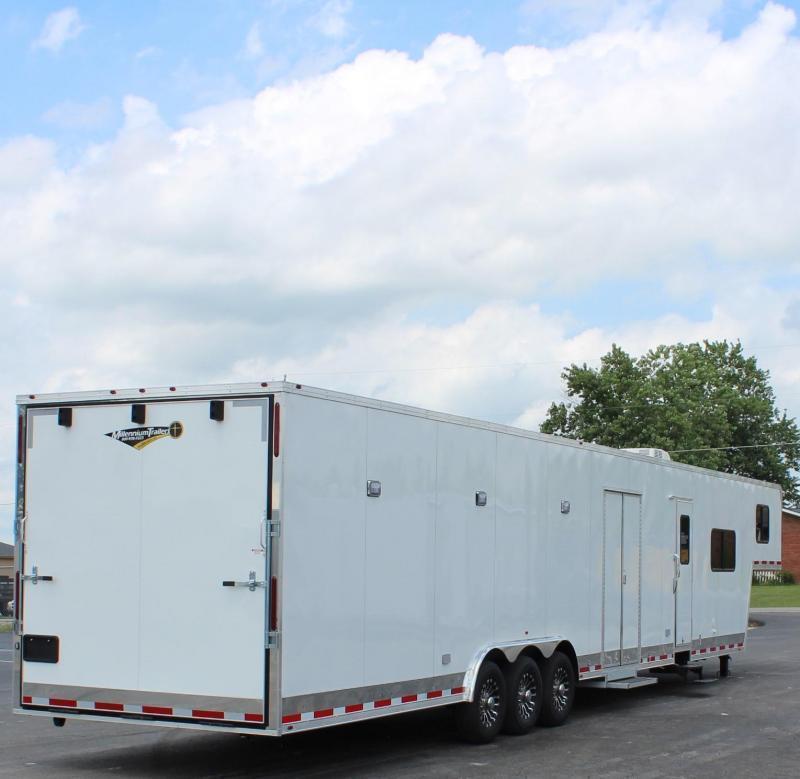 Enclosed Car Trailers with Living Quarters 48' Gooseneck Dragster Pkg