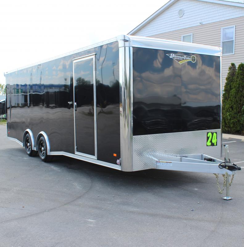 Enclosed Car Trailer Aluminum Frame 2023 24' Finished Interior