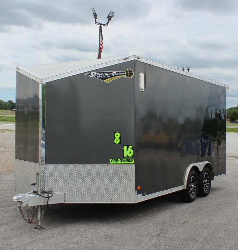 <b>PRE-OWNED ALL ALUMINUM FRAME</b> 2019 8'x 16' Millennium Star Trailer Wing/Alum Wheels/Torsion Axles <b>PRE-OWNED ALL ALUMINUM FRAME</b> 2019 8'x 16' Millennium Star Trailer Wing/Alum Wheels/Torsion Axles