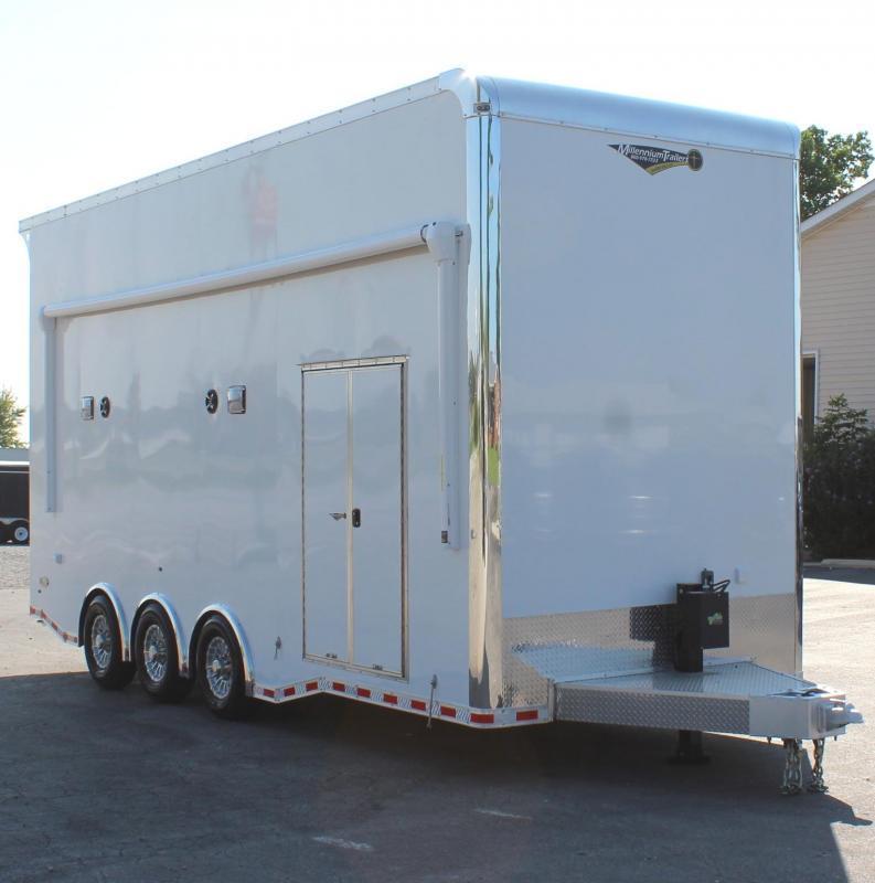 Enclosed Aluminum Stacker Trailer 2024 24' Edge 13' Lift Fully Loaded
