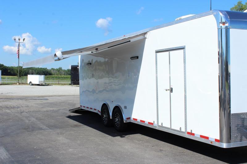 Enclosed Car Trailer For Sale 30' Loaded Trailer Electric Awning In
