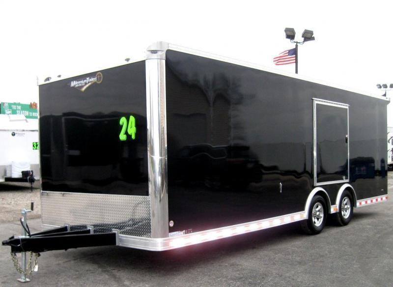 24' Millennium Extreme Race Car Enclosed Trailer w/Rear Wing & Escape