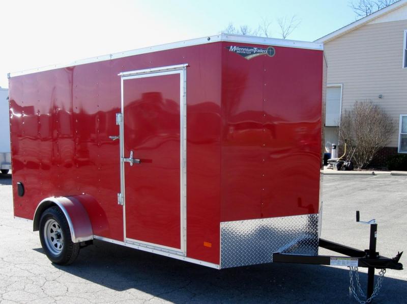 6'x12' Hero Economy Enclosed Cargo Trailer Ramp Door V-Nose Front 6'x12' Hero Economy Enclosed Cargo Trailer Ramp Door V-Nose Front