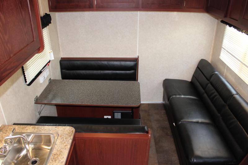 READY JULY 2022 34' Black Millennium Silver Bumper Pull Trailer w/12' Living Quarters and 21' 6" Garage Area READY JULY 2022 34' Black Millennium Silver Bumper Pull Trailer w/12' Living Quarters and 21' 6" Garage Area