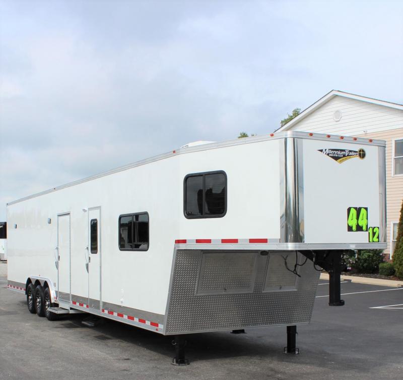 Stay at the Track in Comfort 2020 44' Millennium Silver Premium 12'S + 8' Living Quarters Stay at the Track in Comfort 2020 44' Millennium Silver Premium 12'S + 8' Living Quarters