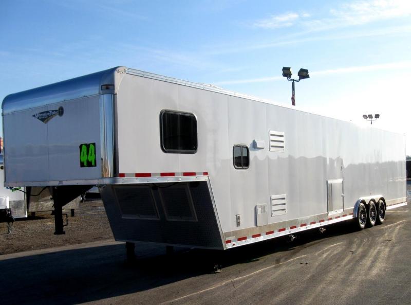 2018 44' Millennium Silver Living Quarters 12'Sofa +8'/Large Bath w/Large Corner Shower 2018 44' Millennium Silver Living Quarters 12'Sofa +8'/Large Bath w/Large Corner Shower