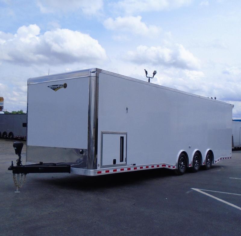 Enclosed Race Car Hauler 2023 32' 3/6k Spread Axles Rear Wing Sony