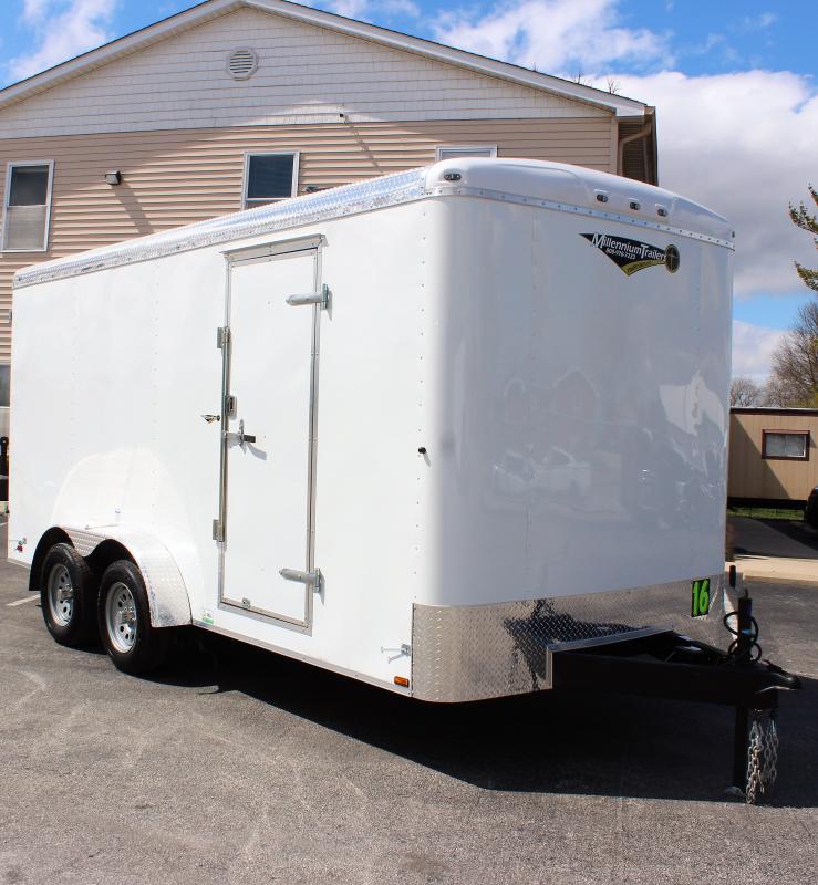 **HAIL SALE** Enclosed Cargo Trailer 2022 7' X 16' 6 in. Extra Height
