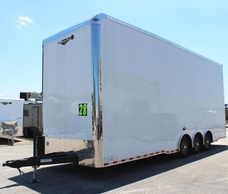 28' Stacker Race Car Trailer 3/7k Tri Spread Axles 14' Full Floor Car