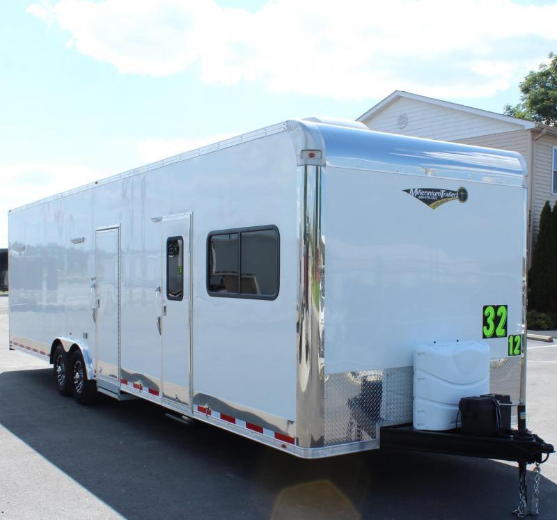 <b>TAG LIVING QUARTERS</b> AVAILABLE IN 3 COLORS 2021 32' Millennium 12'XE Living Quarters 19'6" Cargo Area <b>TAG LIVING QUARTERS</b> AVAILABLE IN 3 COLORS 2021 32' Millennium 12'XE Living Quarters 19'6" Cargo Area