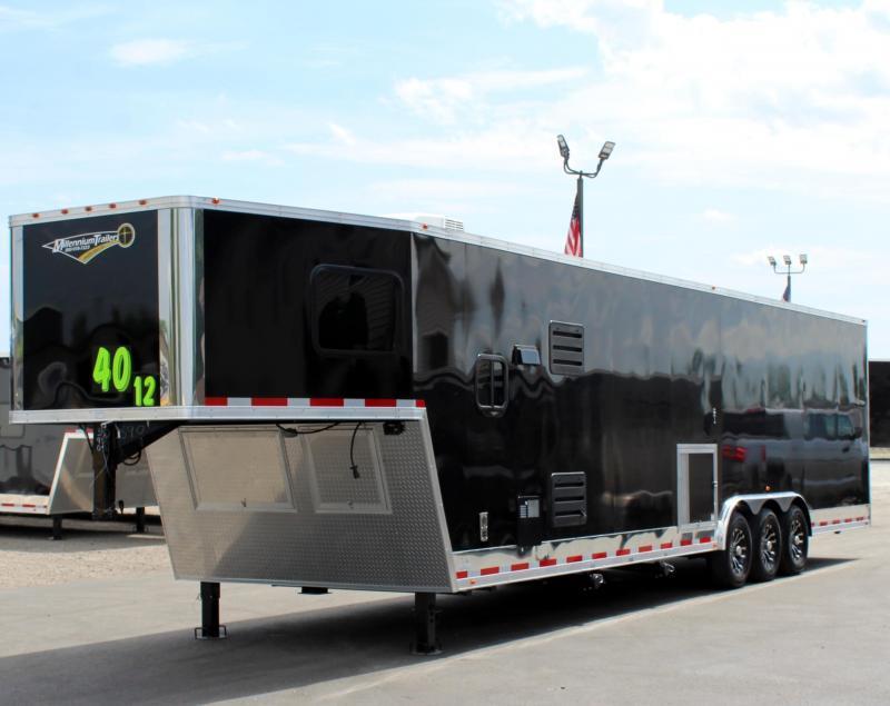 READY SOON! 2021 40' Millennium Silver Gooseneck w/12' Sofa Living Quarters/King Size Bath READY SOON! 2021 40' Millennium Silver Gooseneck w/12' Sofa Living Quarters/King Size Bath