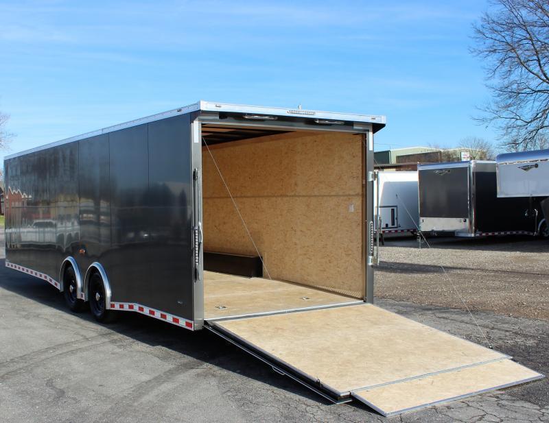 Enclosed Car Trailer 28' 2023 6k Torsion Spread Axles 7' Interior Rear