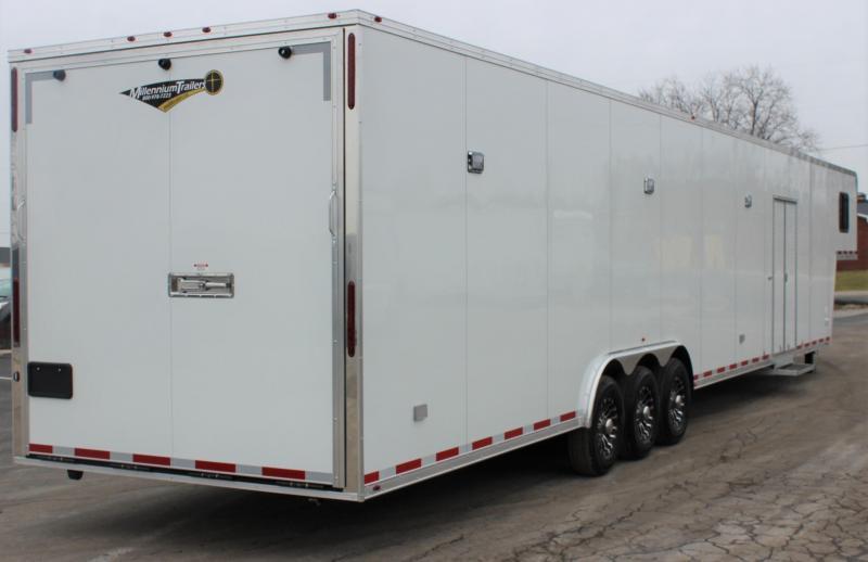 Enclosed Gooseneck Trailer 2023 48' Large Corner Bathroom InProduction Special Millennium