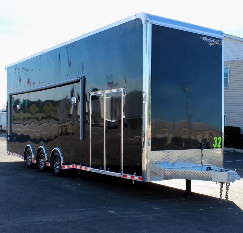 <b>DECKED OUT</b> BLACK STACKER 32' 2021 Edge Aluminum Stacker w/Elect Awning/Stinger Lift <b>DECKED OUT</b> BLACK STACKER 32' 2021 Edge Aluminum Stacker w/Elect Awning/Stinger Lift