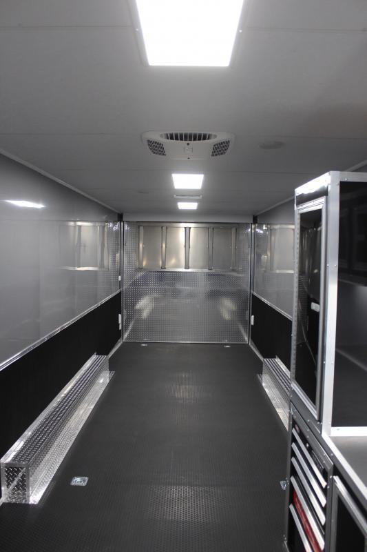 Enclosed Car Trailer For Sale Bathroom Package 2024 34' Electric Awning