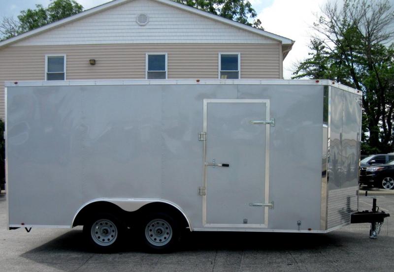 CALL FOR PRICE 8.5x16 Silver Frost Millennium Chrome Enclosed Trailer ...