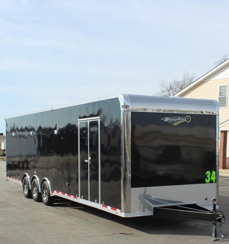 Enclosed Car Trailers For Sale 2022 34' Bathroom Pkg. A/C & Finished