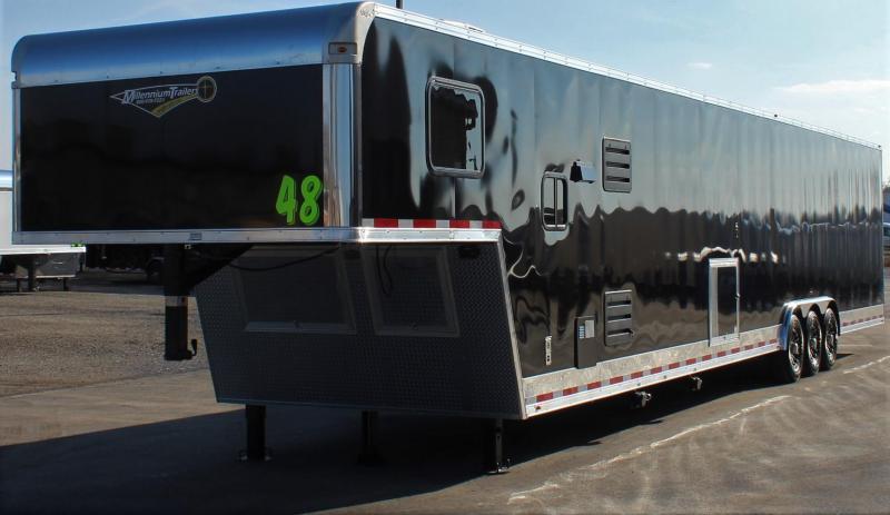 READY 1/6/20 48' Millennium Silver w/Premium 12' Sofa+8' Living Quarters Trailer READY 1/6/20 48' Millennium Silver w/Premium 12' Sofa+8' Living Quarters Trailer