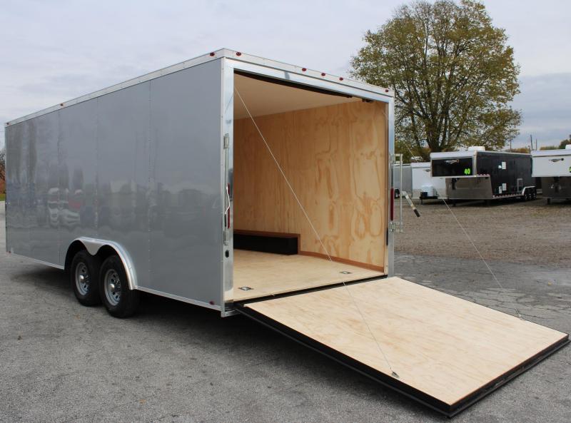 20' Millennium Chrome Enclosed Race Trailer Heavy Duty Axles FREE